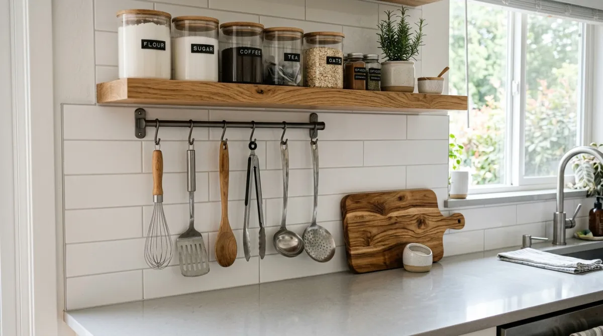 A clean, minimalist kitchen counter featuring a single multi-functional appliance